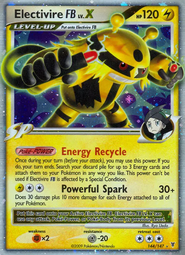 Electivire FB Rare Holo LV.X Pokemon card #144 from Supreme Victors