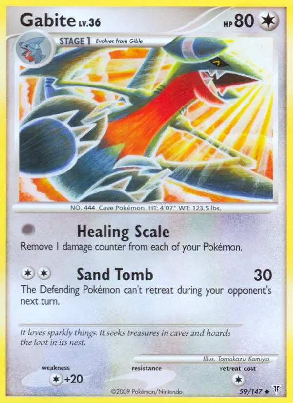 Gabite Uncommon Pokemon card #59 from Supreme Victors