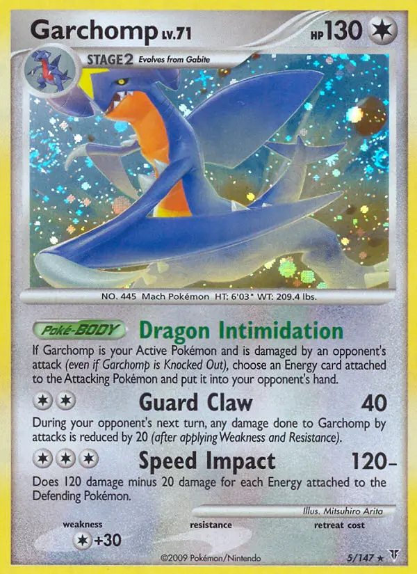 Garchomp Rare Holo Pokemon card #5 from Supreme Victors