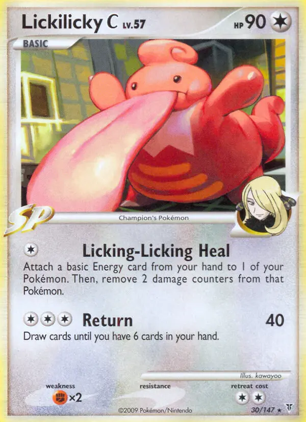 Lickilicky C Rare Pokemon card #30 from Supreme Victors