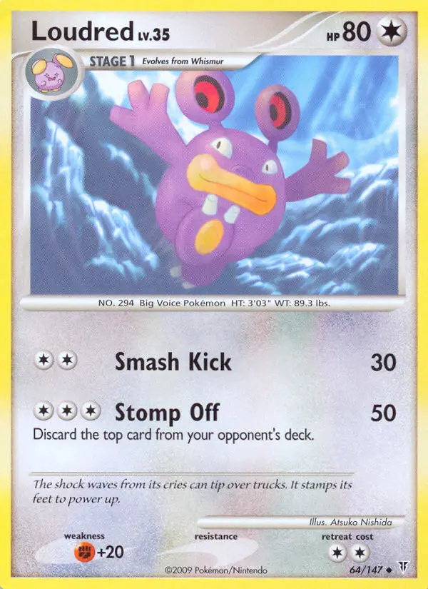 Loudred Uncommon Pokemon card #64 from Supreme Victors