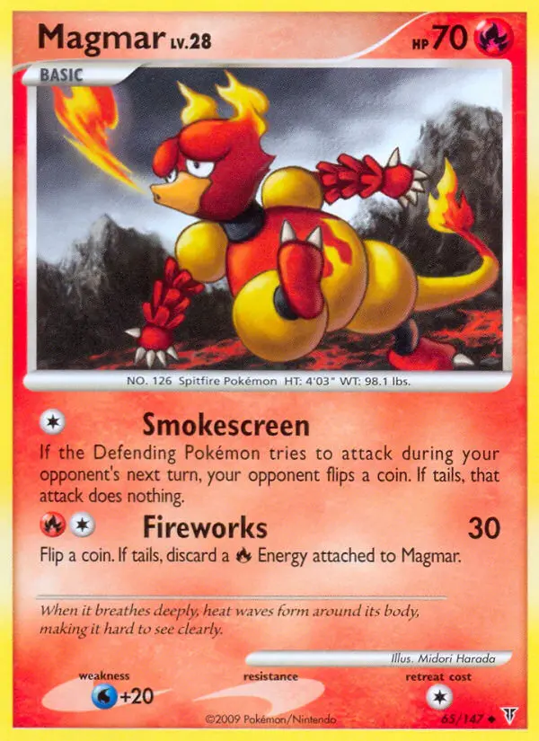 Magmar Uncommon Pokemon card #65 from Supreme Victors