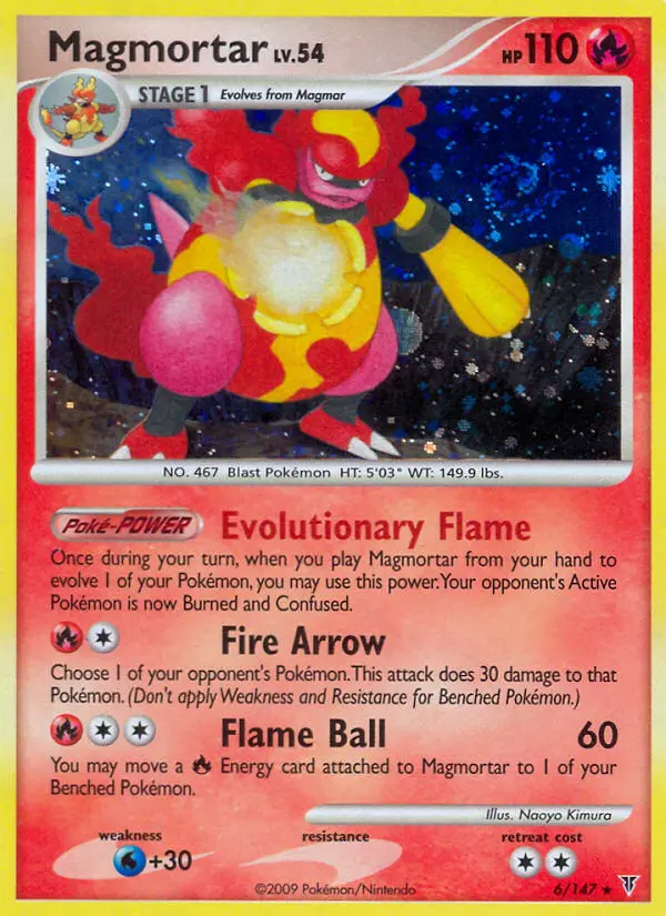 Magmortar Rare Holo Pokemon card #6 from Supreme Victors