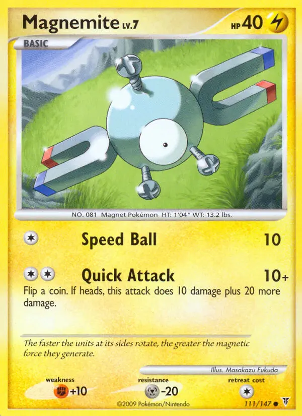 Magnemite Common Pokemon card #111 from Supreme Victors