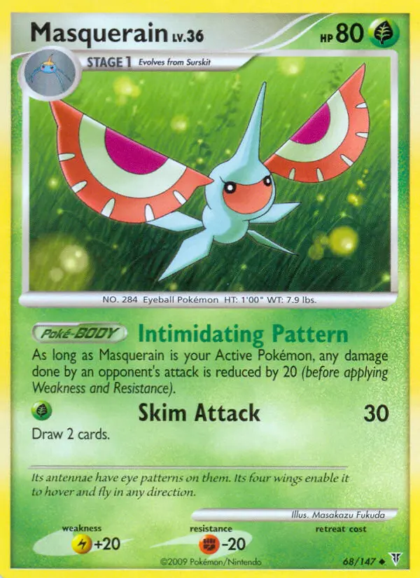 Masquerain Uncommon Pokemon card #68 from Supreme Victors