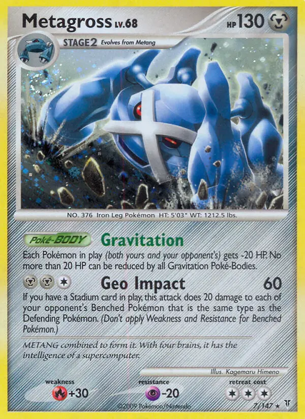 Metagross Rare Holo Pokemon card #7 from Supreme Victors