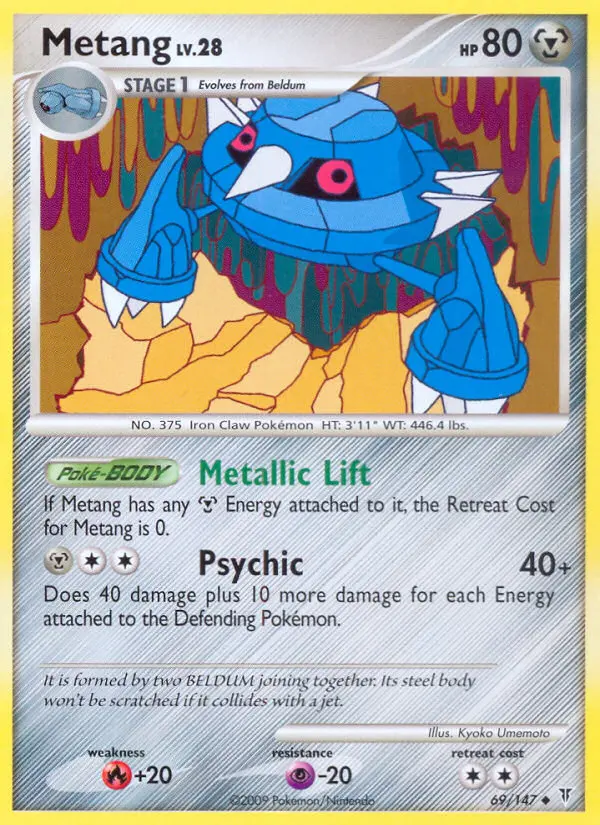 Metang Uncommon Pokemon card #69 from Supreme Victors