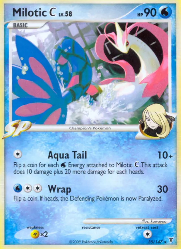 Milotic C Rare Pokemon card #35 from Supreme Victors