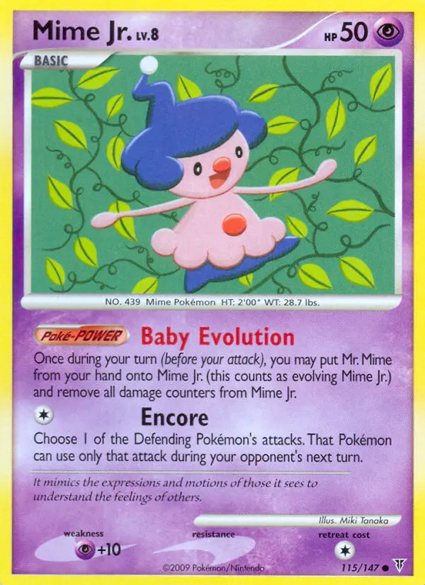 Mime Jr. Common Pokemon card #115 from Supreme Victors