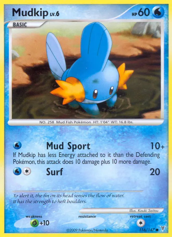Mudkip Common Pokemon card #116 from Supreme Victors