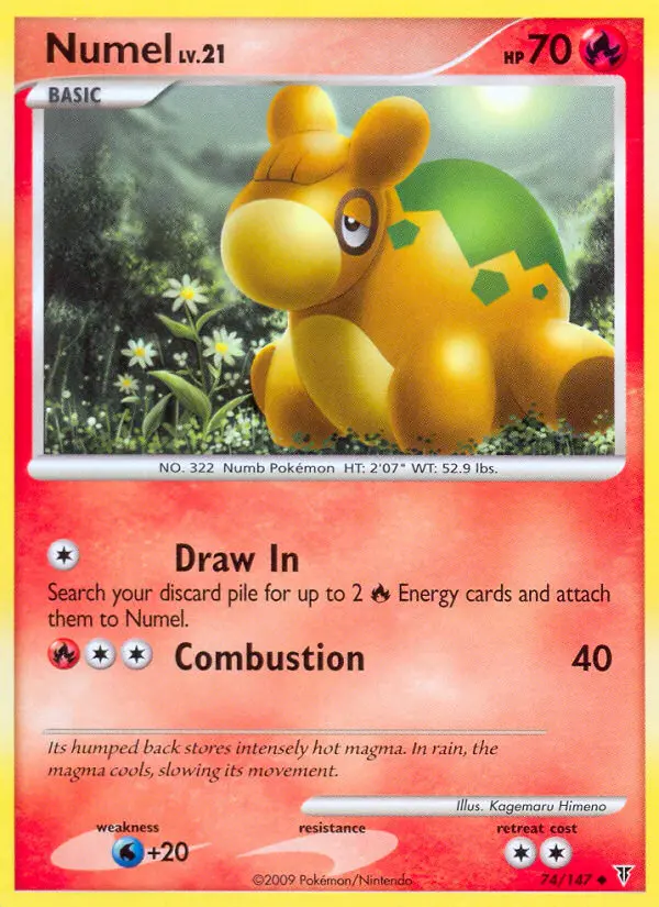 Numel Uncommon Pokemon card #74 from Supreme Victors