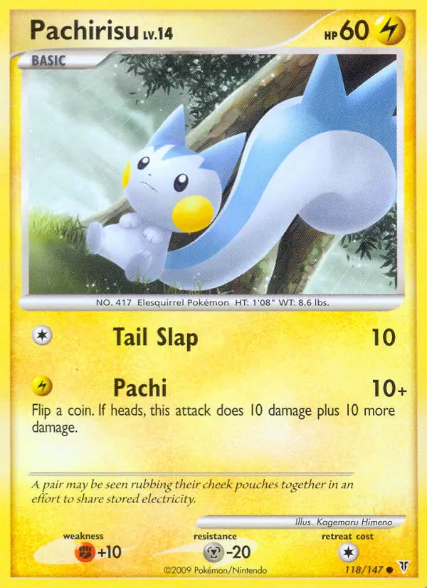 Pachirisu Common Pokemon card #118 from Supreme Victors