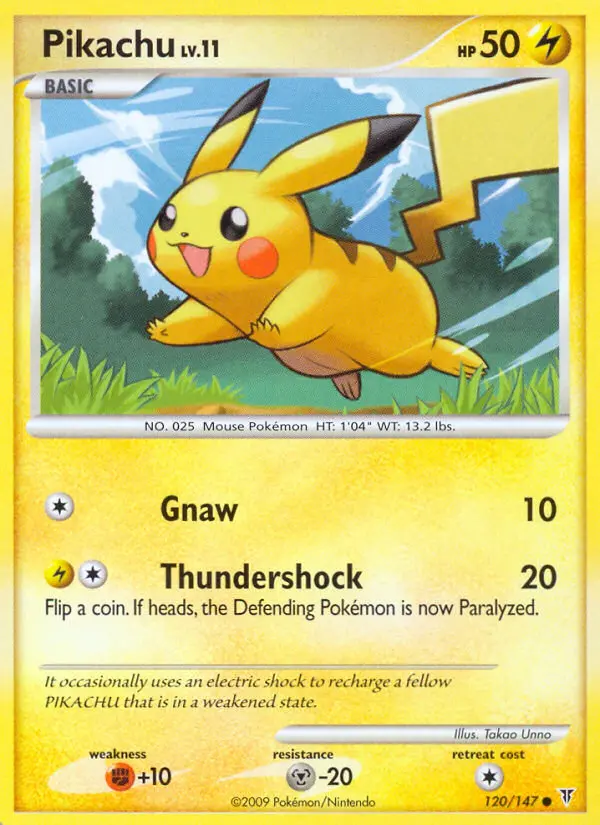 Pikachu Common Pokemon card #120 from Supreme Victors