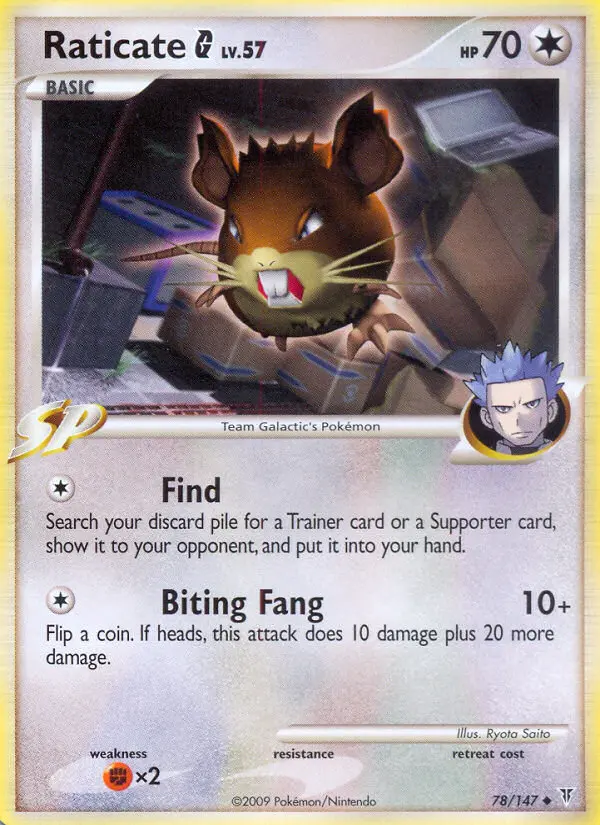 Raticate G Uncommon Pokemon card #78 from Supreme Victors