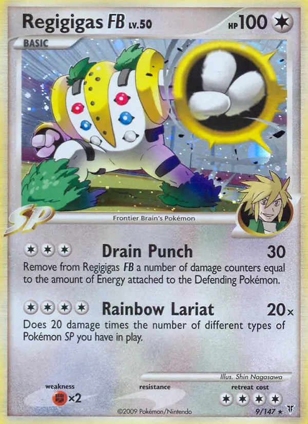 Regigigas FB Rare Holo Pokemon card #9 from Supreme Victors