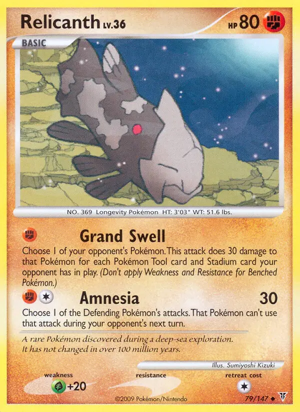 Relicanth Uncommon Pokemon card #79 from Supreme Victors