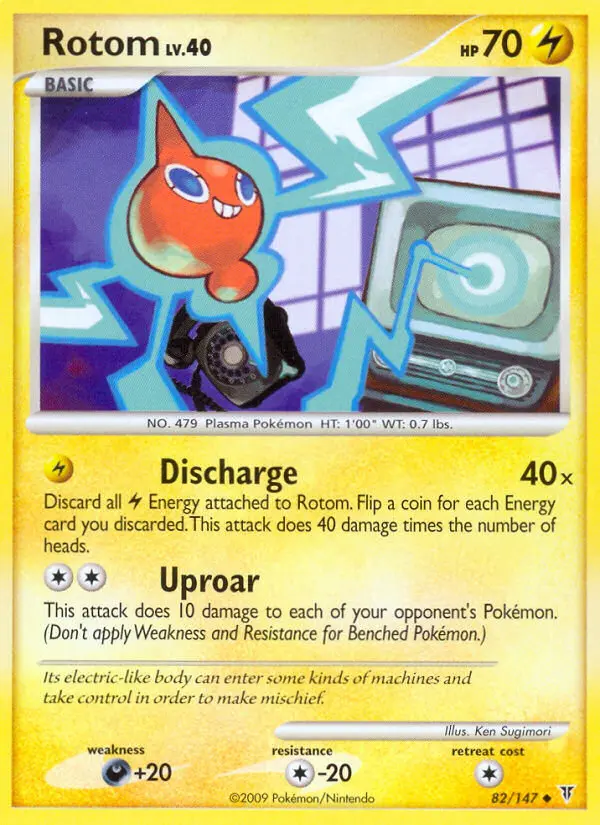 Rotom Uncommon Pokemon card #82 from Supreme Victors
