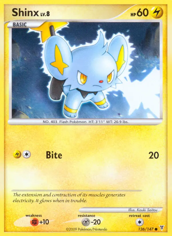 Shinx Common Pokemon card #126 from Supreme Victors