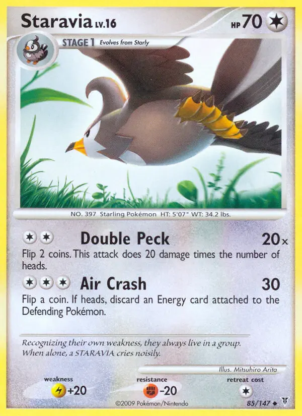Staravia Uncommon Pokemon card #85 from Supreme Victors