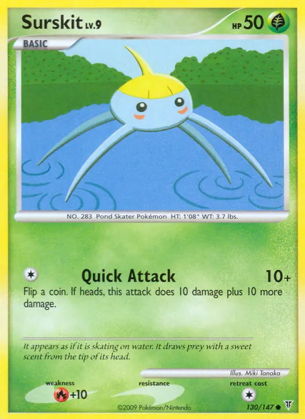 Surskit Common Pokemon card #130 from Supreme Victors