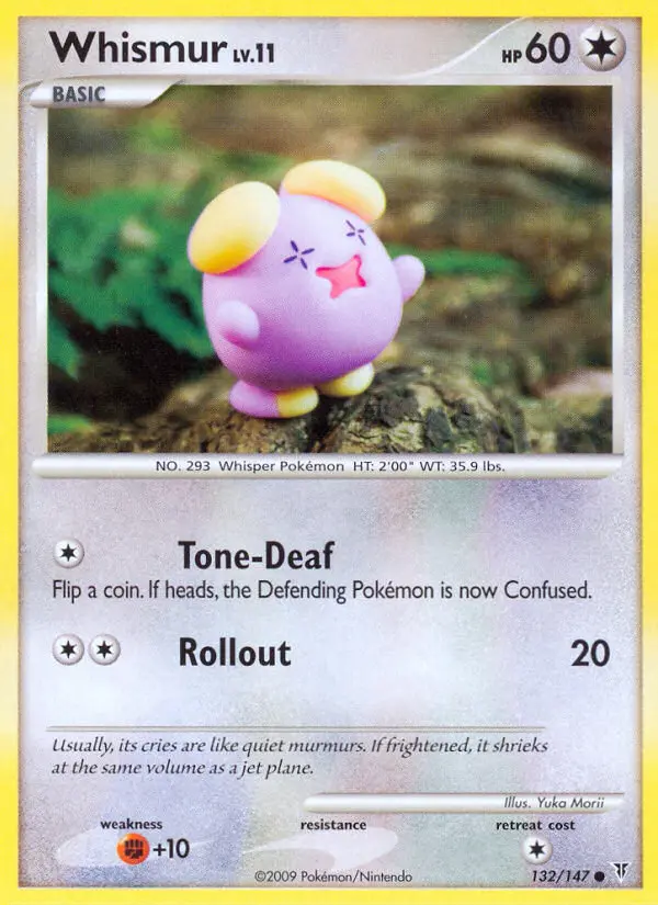 Whismur Common Pokemon card #132 from Supreme Victors