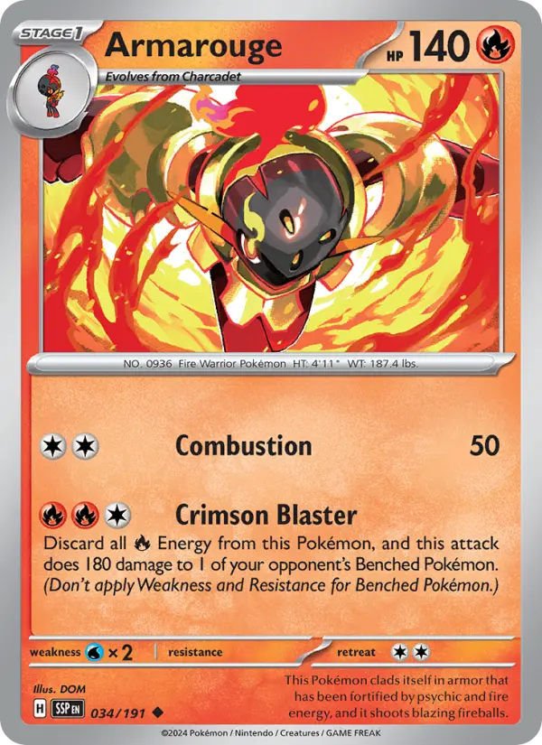 Armarouge Pokemon card artwork