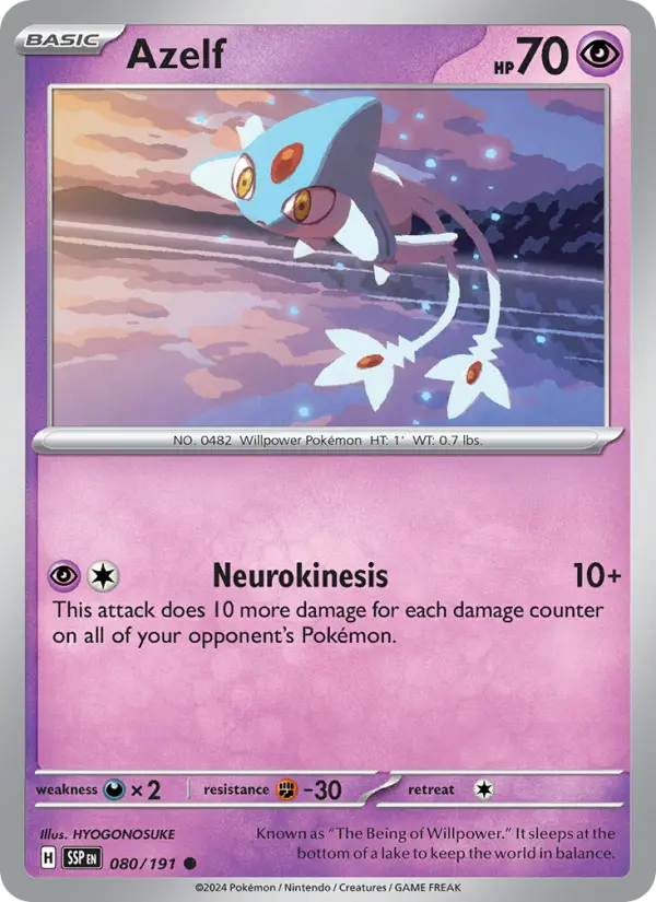 Azelf Pokemon card artwork