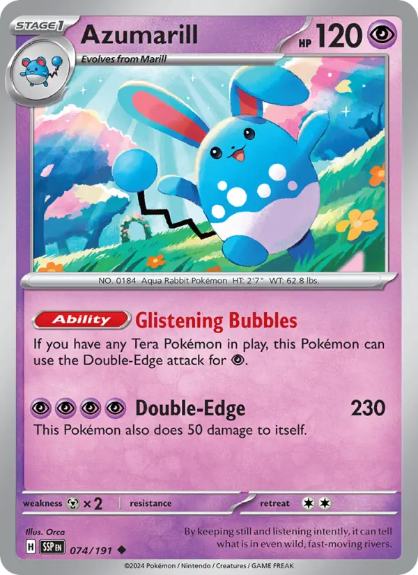 Azumarill Pokemon card artwork