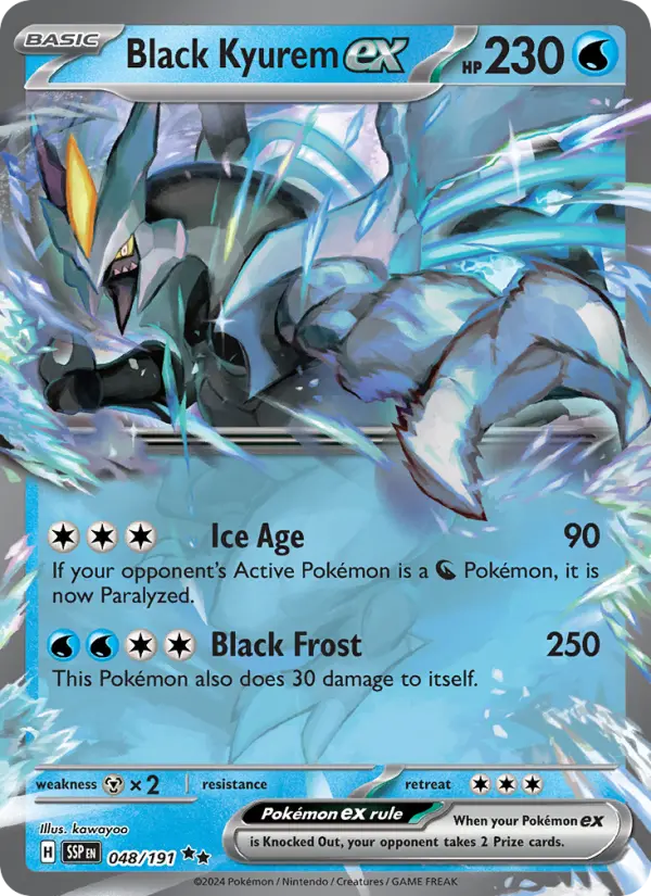 Black Kyurem ex Double rare Pokemon card #048 from Surging Sparks