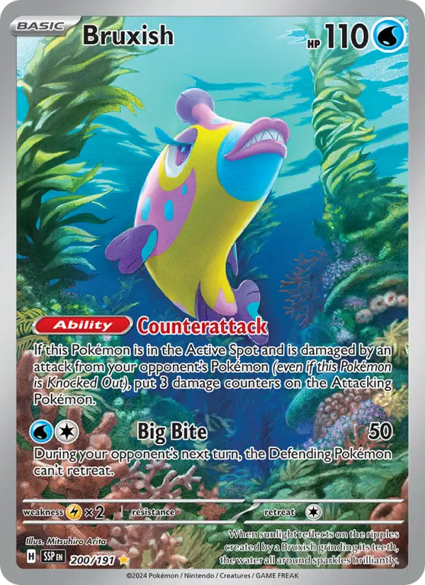 Bruxish Illustration rare Pokemon card #200 from Surging Sparks