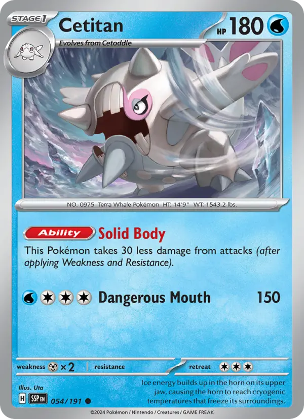 Cetitan Common Pokemon card #054 from Surging Sparks