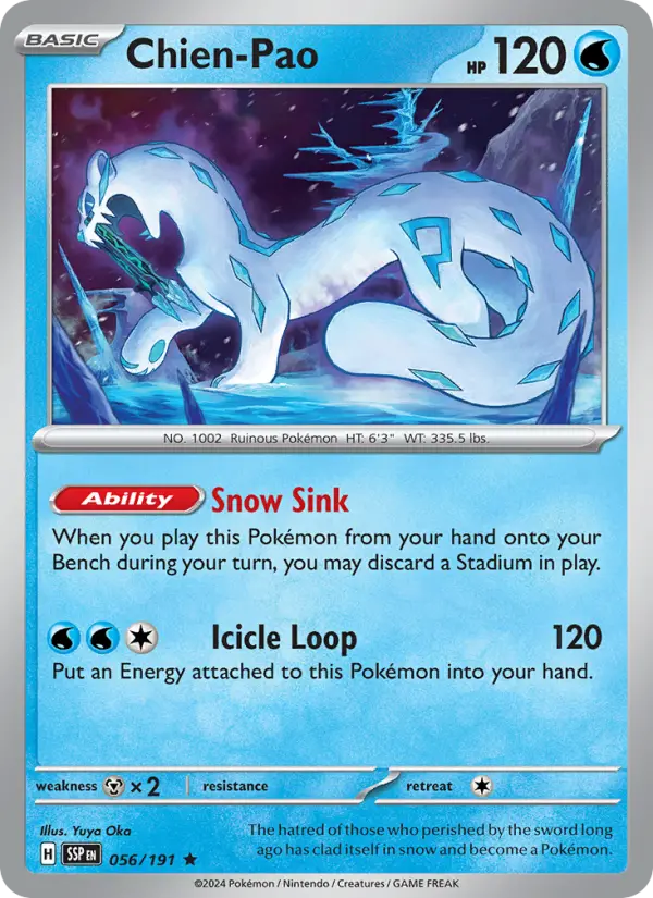 Chien-Pao Rare Pokemon card #056 from Surging Sparks