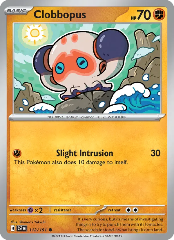 Clobbopus Pokemon card artwork