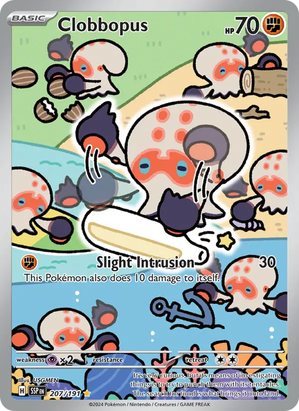 Clobbopus Illustration rare Pokemon card #207 from Surging Sparks