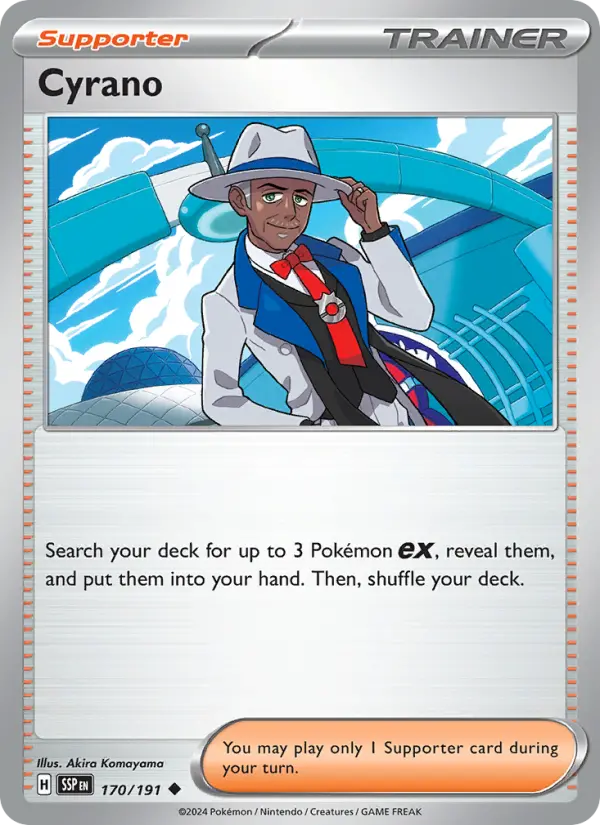 Cyrano Uncommon Pokemon card #170 from Surging Sparks