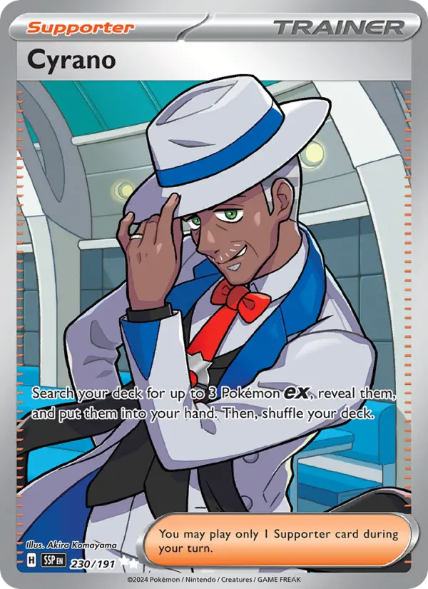 Cyrano Ultra Rare Pokemon card #230 from Surging Sparks