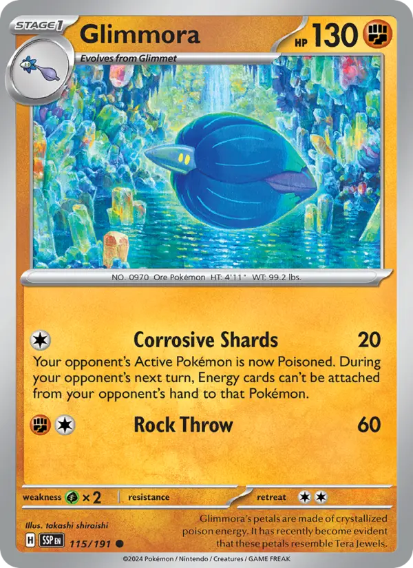 Glimmora Pokemon card artwork