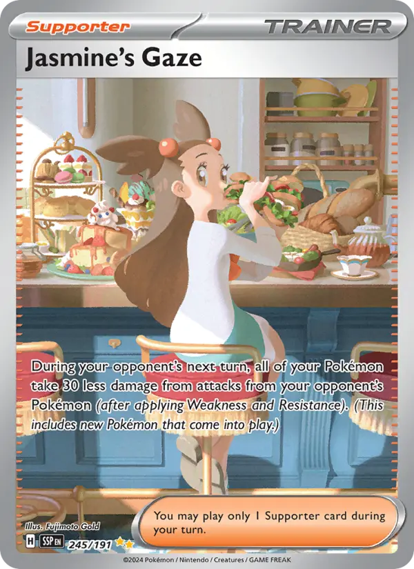 Jasmine's Gaze Special illustration rare Pokemon card #245 from Surging Sparks