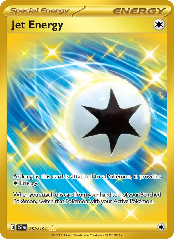 Jet Energy Hyper rare Pokemon card #252 from Surging Sparks