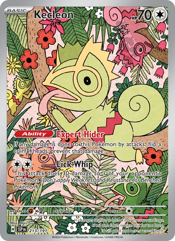 Kecleon Illustration rare Pokemon card #213 from Surging Sparks