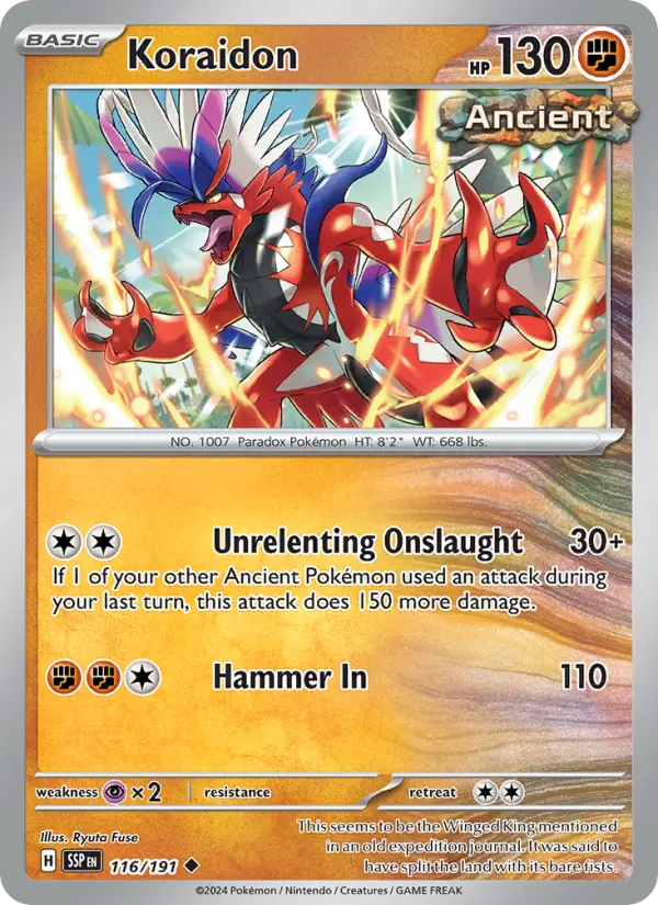 Koraidon Pokemon card artwork