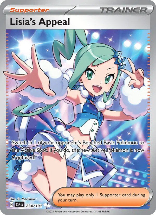 Lisia's Appeal Ultra Rare Pokemon card #234 from Surging Sparks