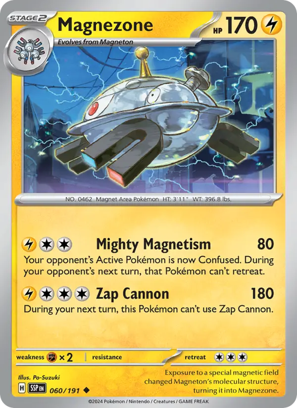 Magnezone Uncommon Pokemon card #060 from Surging Sparks