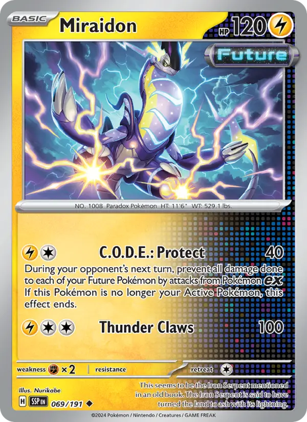 Miraidon Uncommon Pokemon card #069 from Surging Sparks