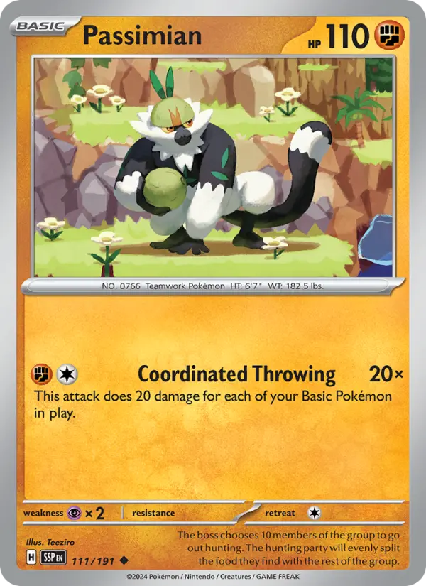 Passimian Uncommon Pokemon card #111 from Surging Sparks