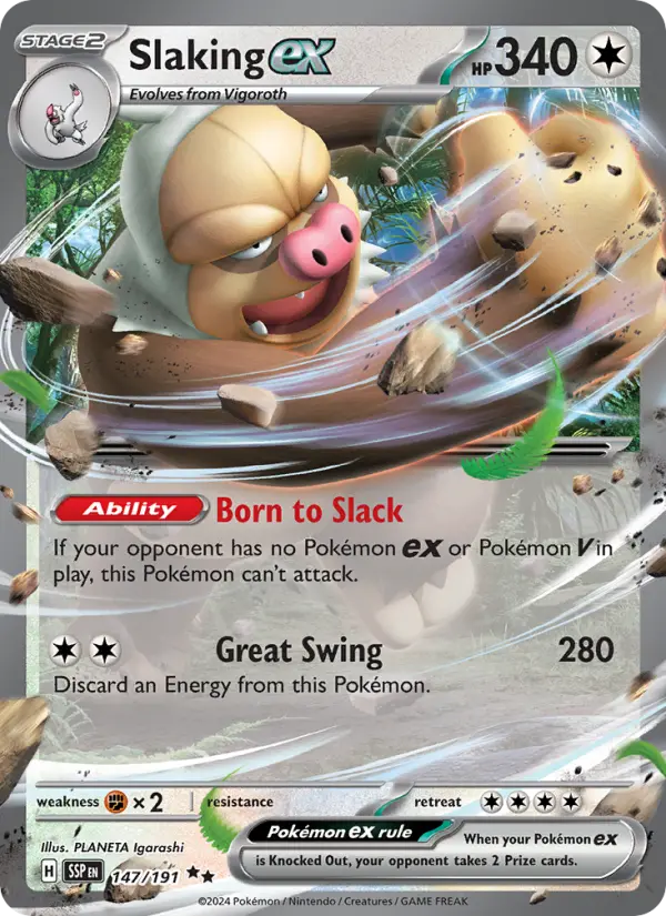Slaking Pokemon card artwork