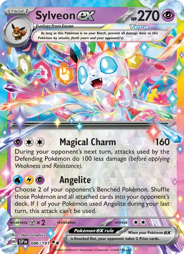 Sylveon ex Double rare Pokemon card #086 from Surging Sparks