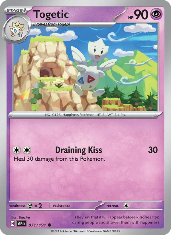 Togetic Common Pokemon card #071 from Surging Sparks