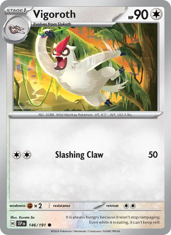 Vigoroth Pokemon card artwork