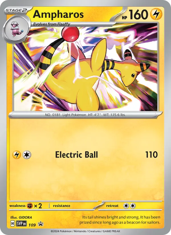 Ampharos None Pokemon card #109 from SVP Black Star Promos